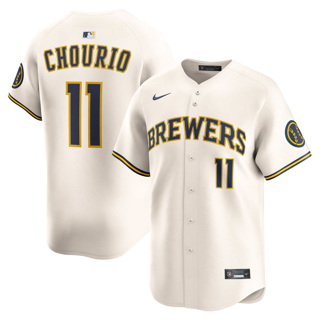 Milwaukee Brewers Jackson Chourio Home Limited Jersey (Cream)