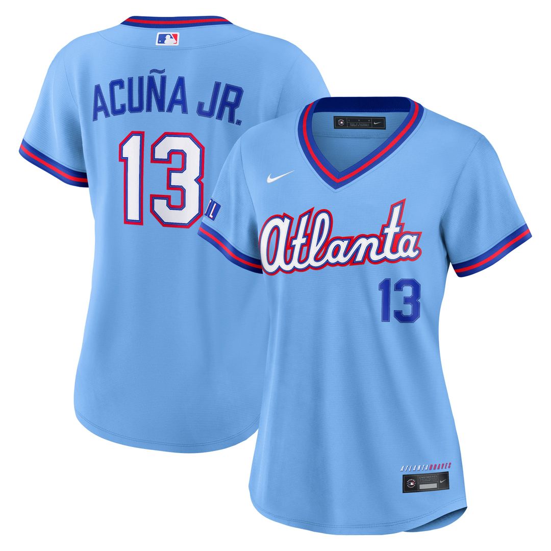 Atlanta Braves Ronald Acuña Jr. Women's 2026 City Connect Stadium Jersey (Powder Blue)