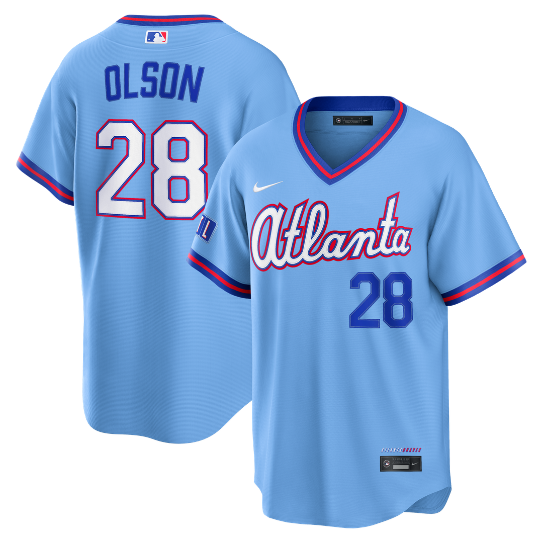 Atlanta Braves Matt Olson 2026 City Connect Stadium Jersey (Powder Blue)