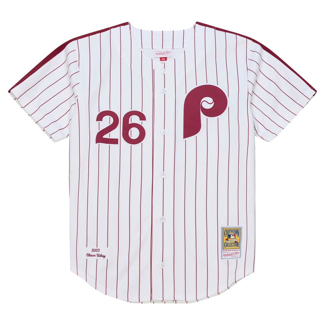Philadelphia Phillies Chase Utley 2003 Cooperstown Authentic Jersey (White)