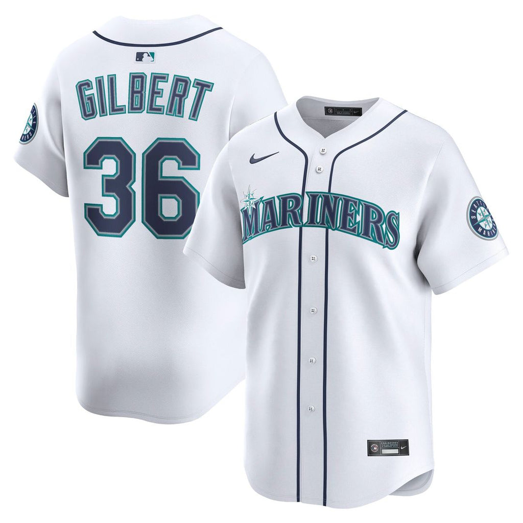Seattle Mariners Logan Gilbert Home Limited Jersey (White)