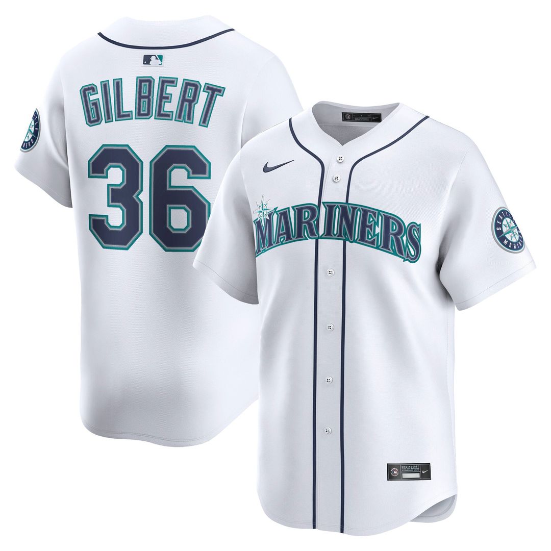 Seattle Mariners Logan Gilbert Home Limited Jersey (White)