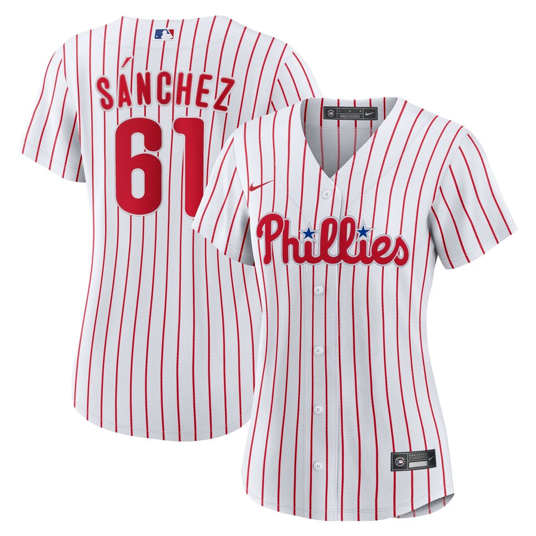 Philadelphia Phillies Cristopher Sanchez Women's Home Replica Jersey (White)