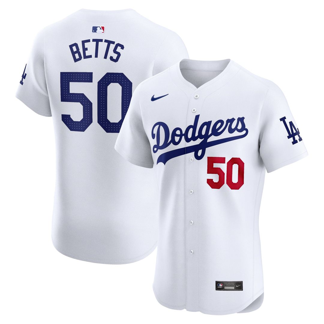 Los Angeles Dodgers Mookie Betts Home Elite Jersey (White)