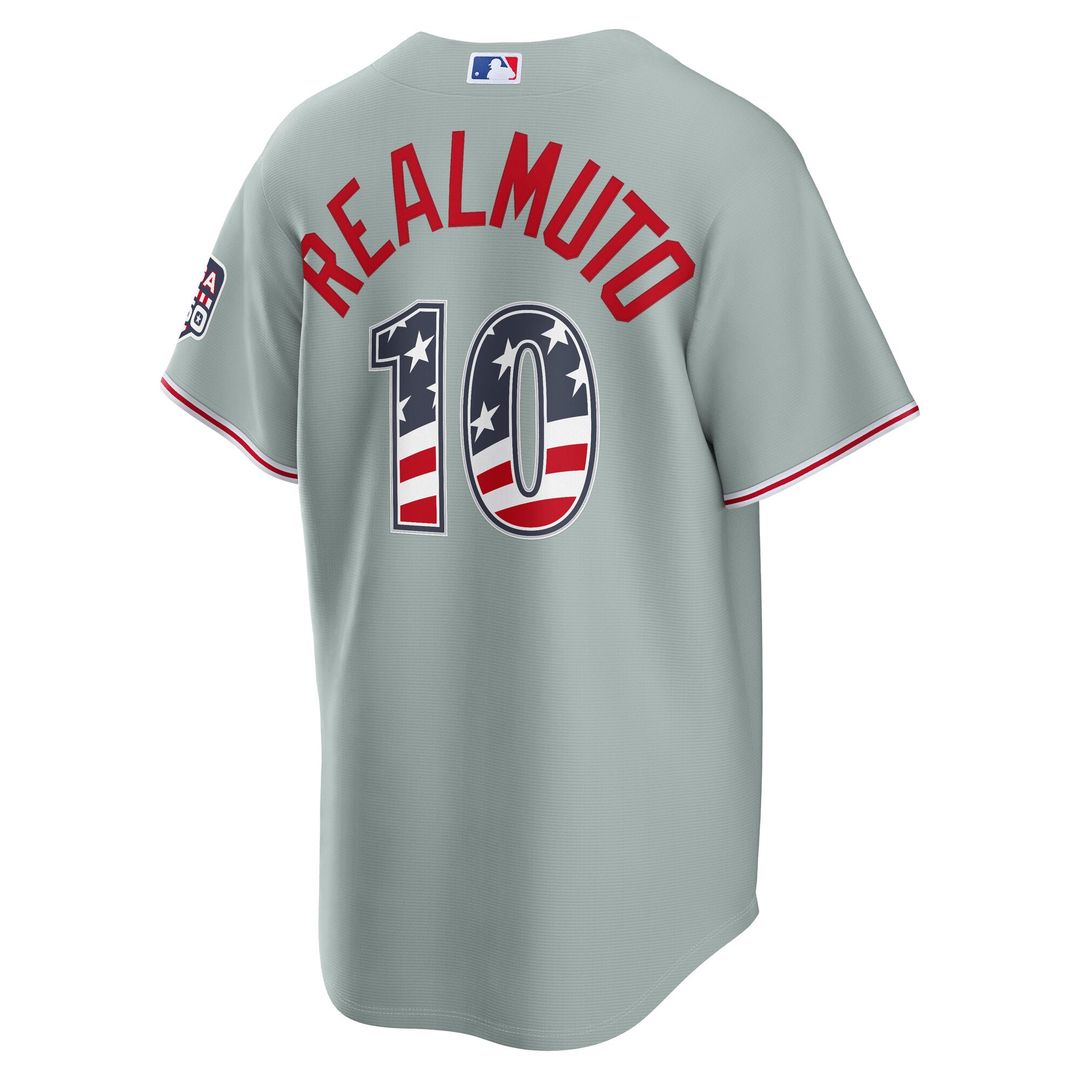 Philadelphia Phillies J.T. Realmuto USA 250 Fourth of July Road Stadium Jersey (Gray)