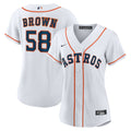 Houston Astros Hunter Brown Women's Home Replica Jersey (White)