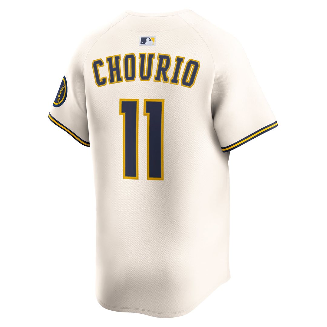 Milwaukee Brewers Jackson Chourio Home Limited Jersey (Cream)