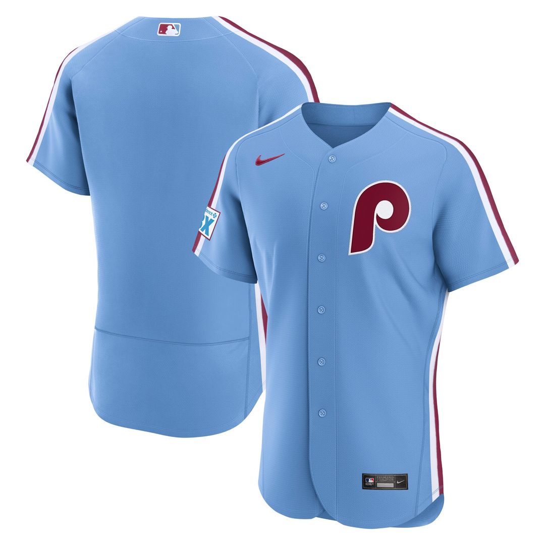 Philadelphia Phillies Home Sponsor Patch Authentic Jersey (White)