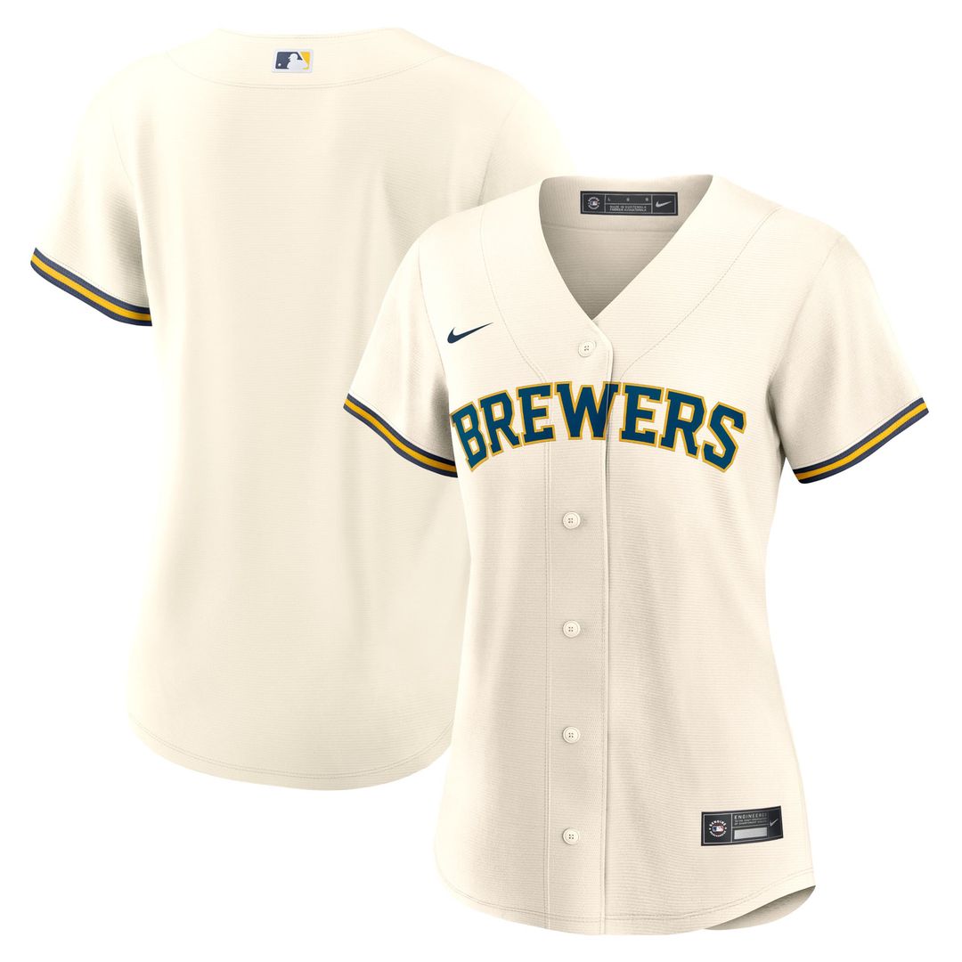 Milwaukee Brewers Women's Home Replica Team Jersey (Cream)