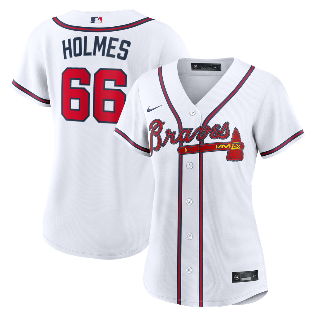 Atlanta Braves Grant Holmes Women's Home Replica Jersey (White)