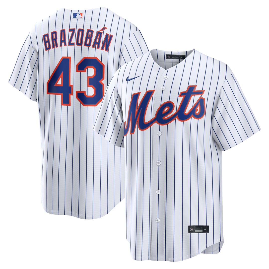 New York Mets Huascar Brazobán Home Replica Jersey (White)