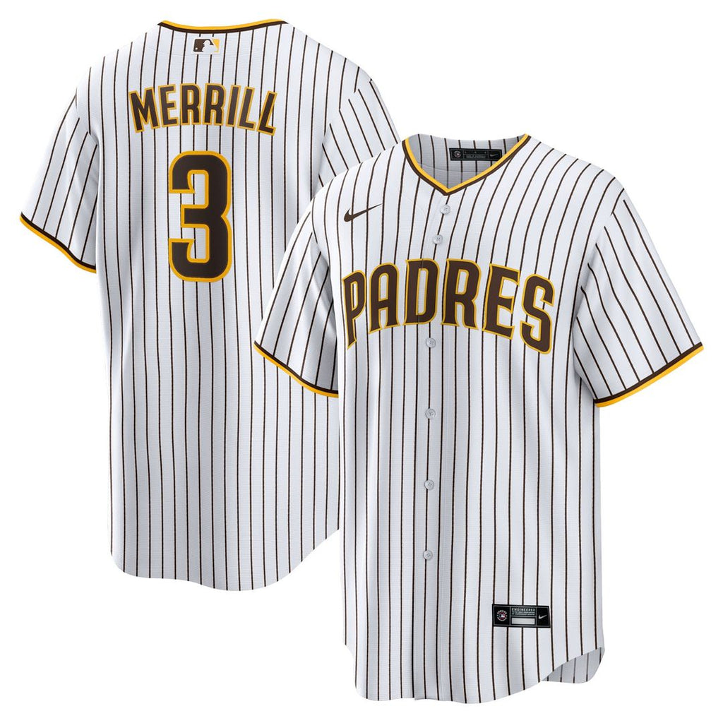 San Diego Padres Jackson Merrill Home Replica Jersey (White)
