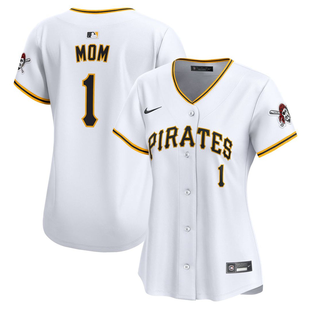 Pittsburgh Pirates Women's #1 Mom Home Limited Jersey (White)