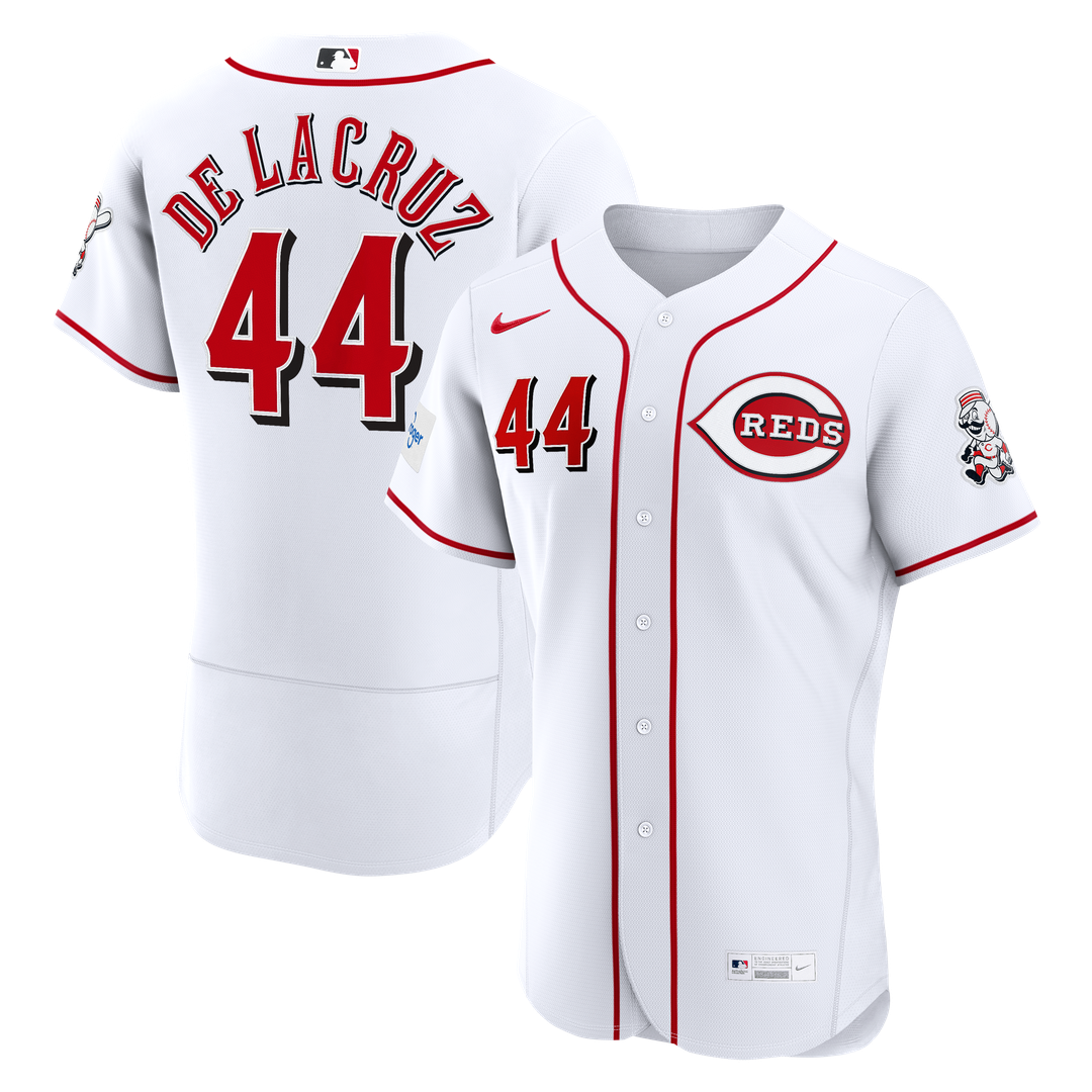 Cincinnati Reds Elly De La Cruz Alternate Authentic Sponsor Patch Jersey (Red)