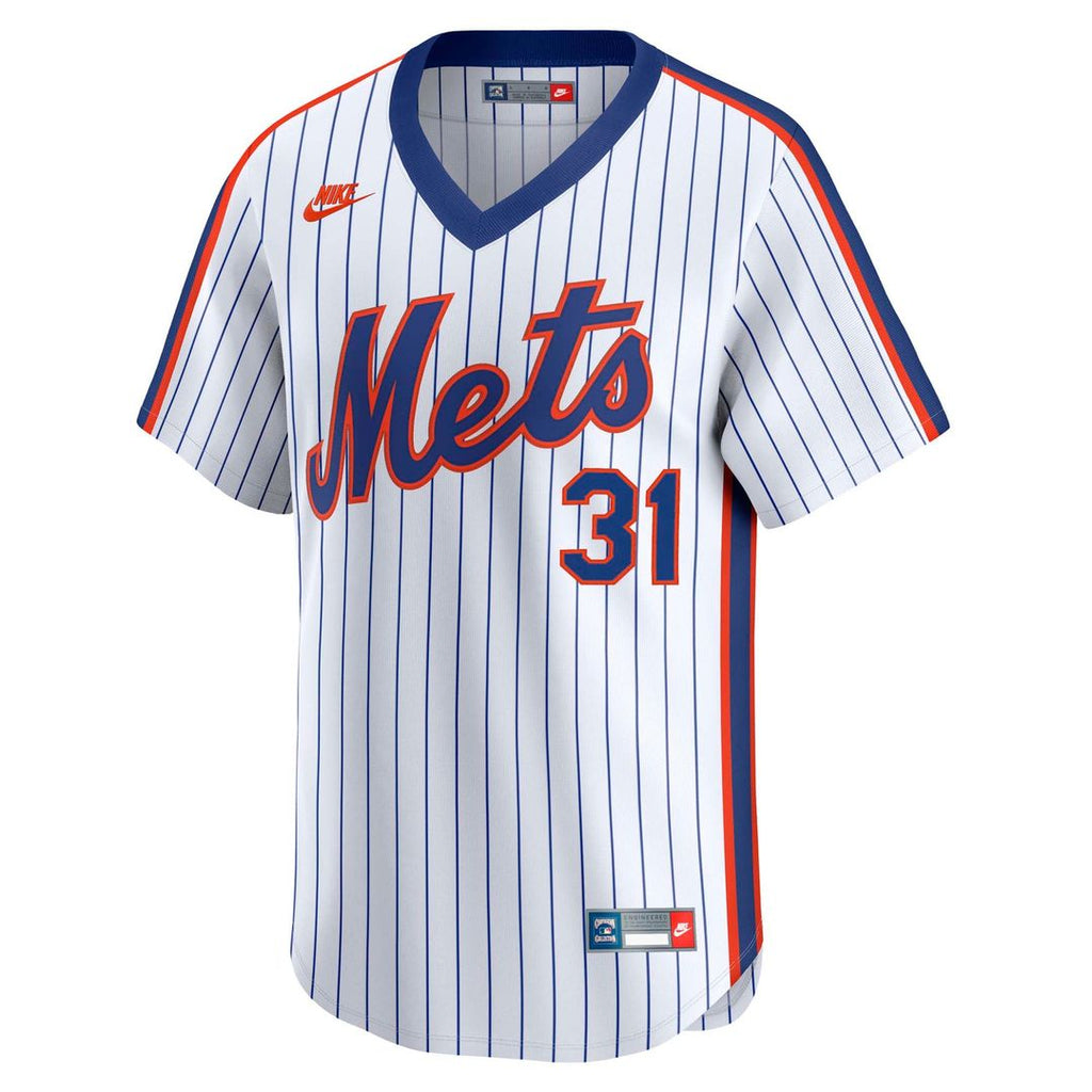 New York Mets Mike Piazza Throwback Cooperstown Limited Jersey (White)