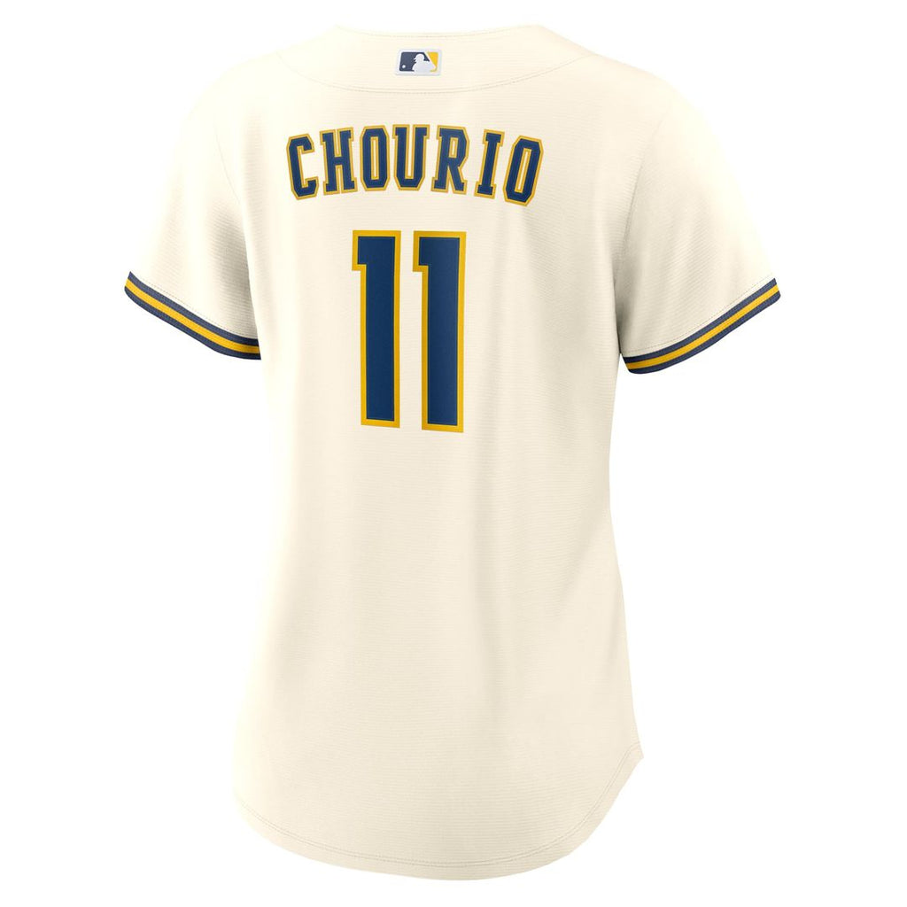 Milwaukee Brewers Jackson Chourio Women's Home Replica Jersey (Cream)