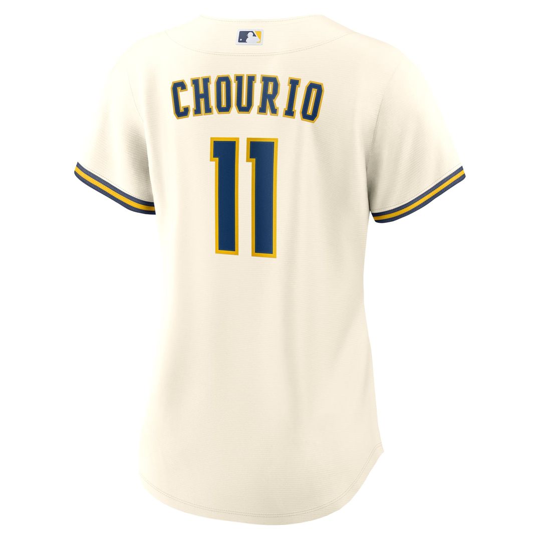 Milwaukee Brewers Jackson Chourio Women's Home Replica Jersey (Cream)