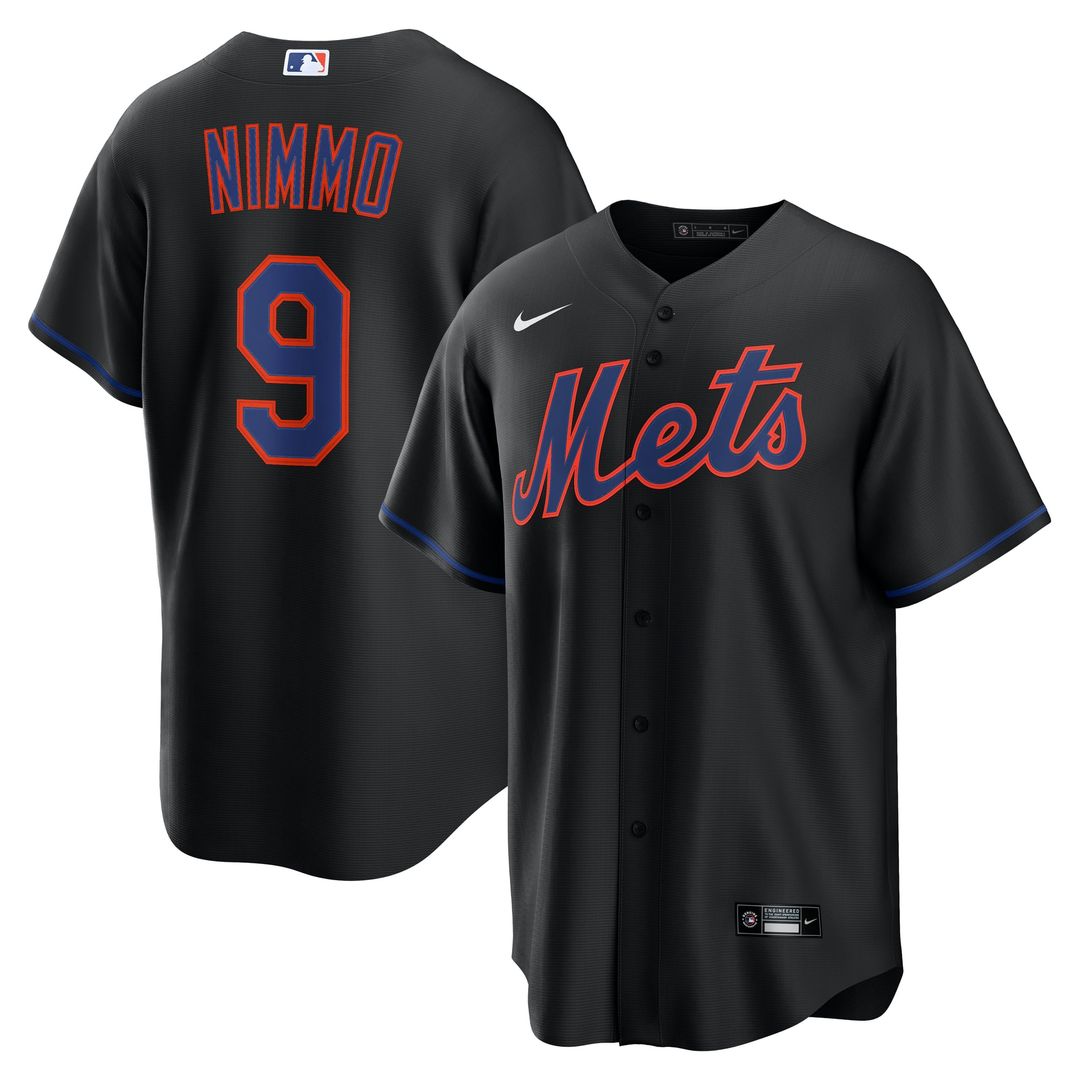 New York Mets Brandon Nimmo Alternate Replica Jersey (Black)