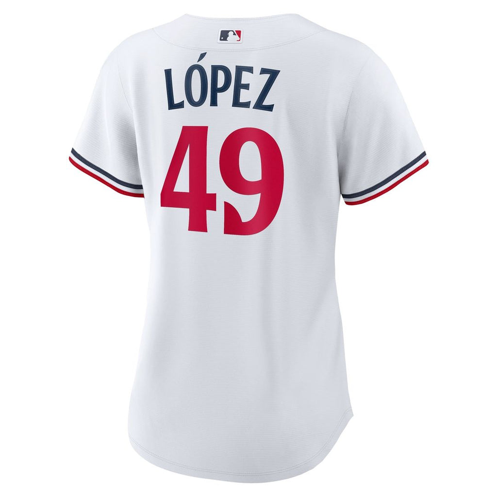Minnesota Twins Pablo Lopez Women's Home Replica Jersey (White)