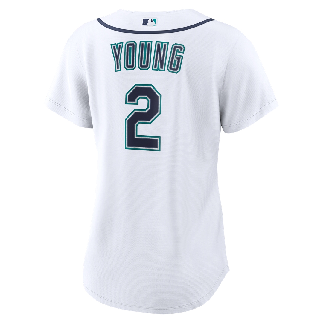 Seattle Mariners Cole Young Women's Home Replica Jersey (White)
