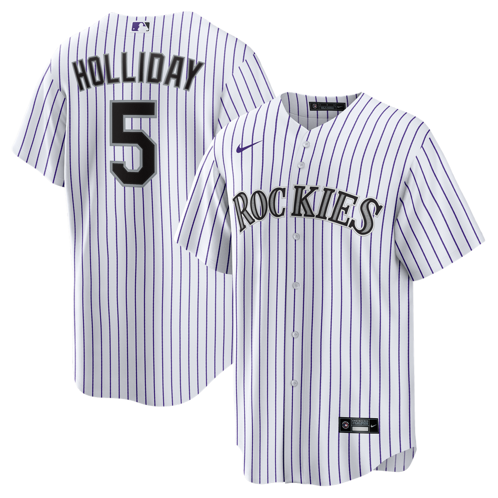 Colorado Rockies Matt Holliday Home Retired Replica Jersey (White)