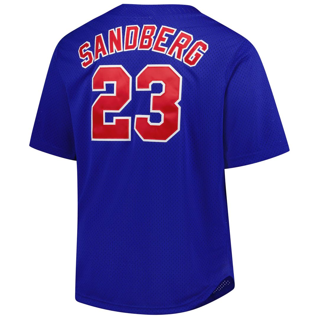 Chicago Cubs Ryne Sandberg Big & Tall Cooperstown Mesh Batting Practice Jersey (Royal)
