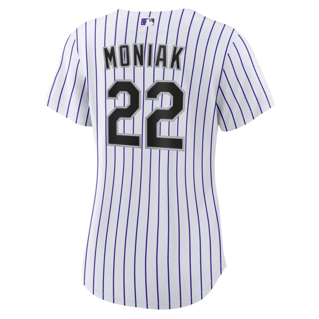 Colorado Rockies Mickey Moniak Women's Home Replica Jersey (White)