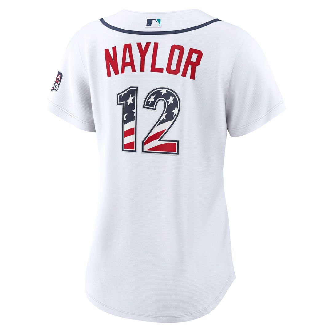 Seattle Mariners Josh Naylor Women's USA 250 Fourth of July Home Stadium Jersey (White)