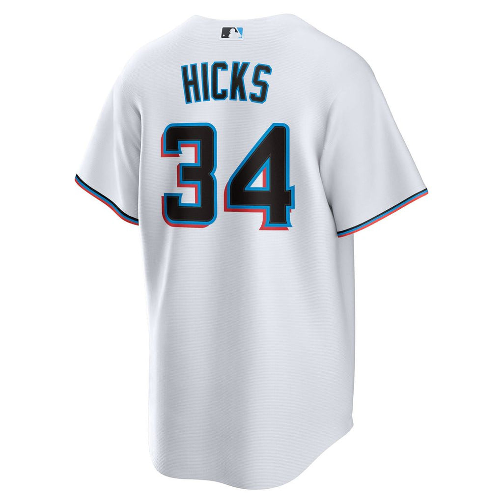 Miami Marlins Liam Hicks Home Replica Jersey (White)