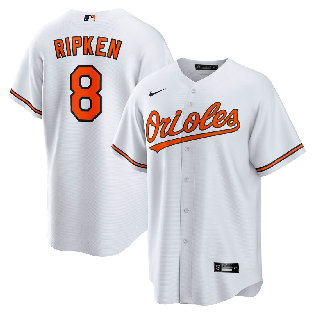 Baltimore Orioles Cal Ripken Jr. Throwback Replica Jersey (White)