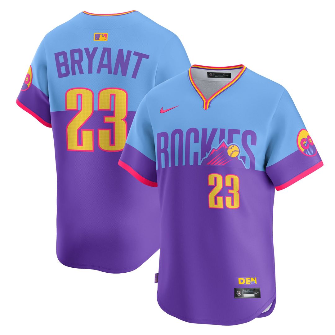 Colorado Rockies Kris Bryant 2025 City Connect Limited Jersey (Purple/Light Blue)