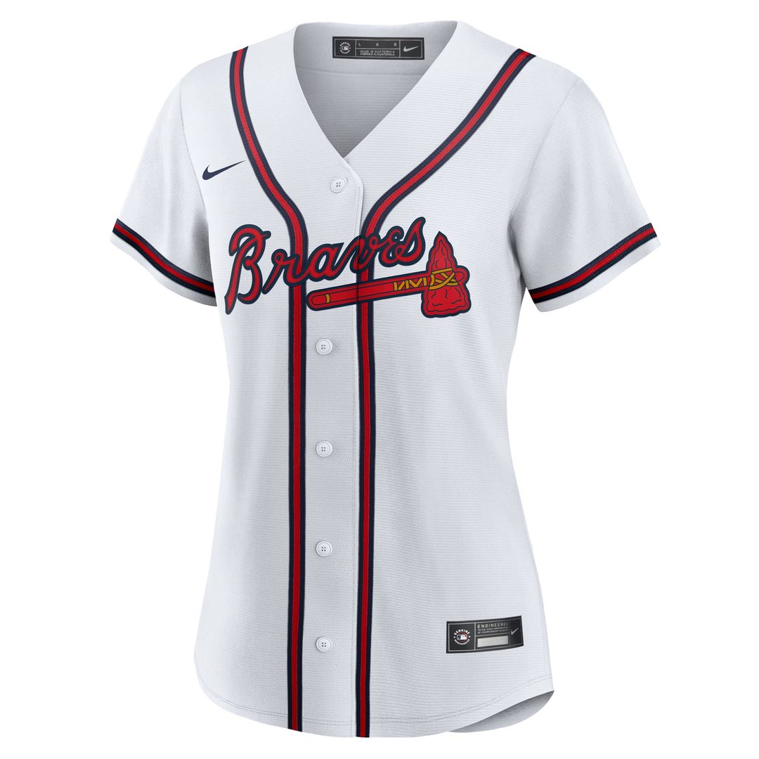 Atlanta Braves Spencer Schwellenbach Women's Home Replica Jersey (White)