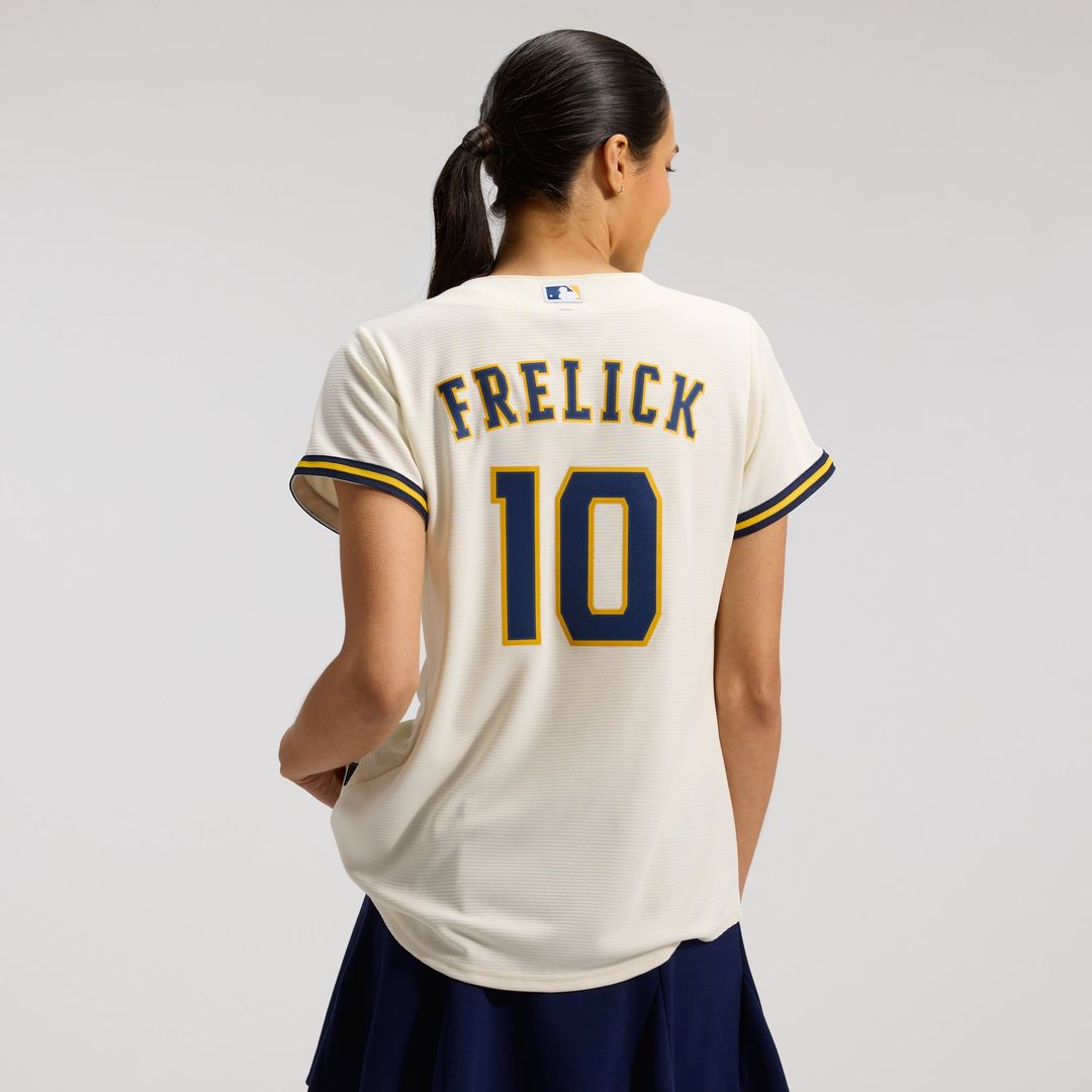 Milwaukee Brewers Sal Frelick Women's Home Replica Jersey (Cream)