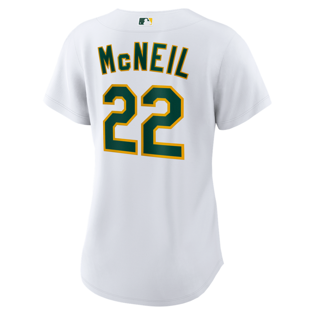 Athletics Jeff McNeil Women's Home Replica Jersey (White)