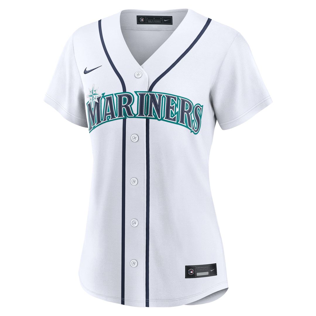 Seattle Mariners Cal Raleigh Women's Home Replica Jersey (White)