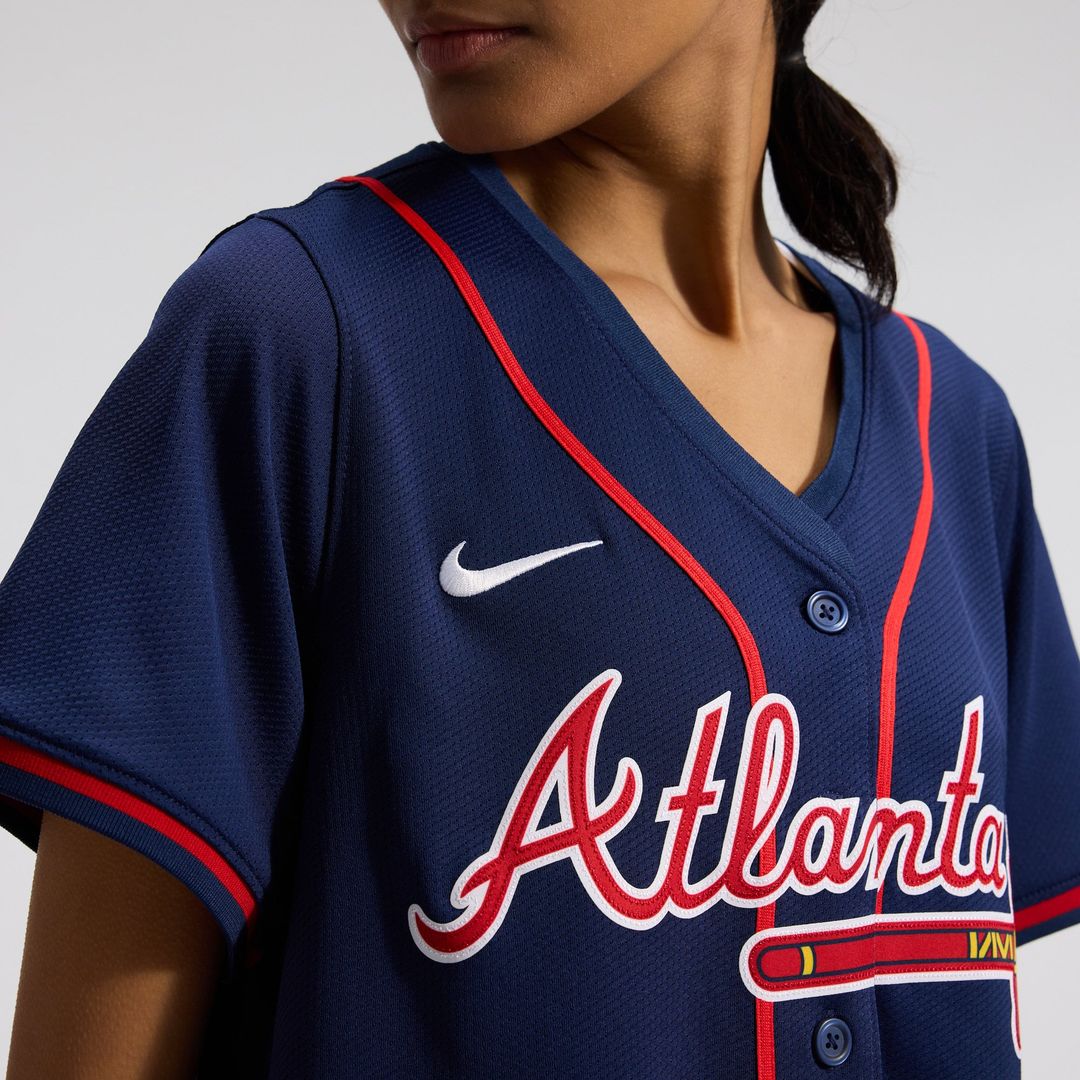 Atlanta Braves Ronald Acuña Jr. Women's Alternate Limited Jersey (Navy)