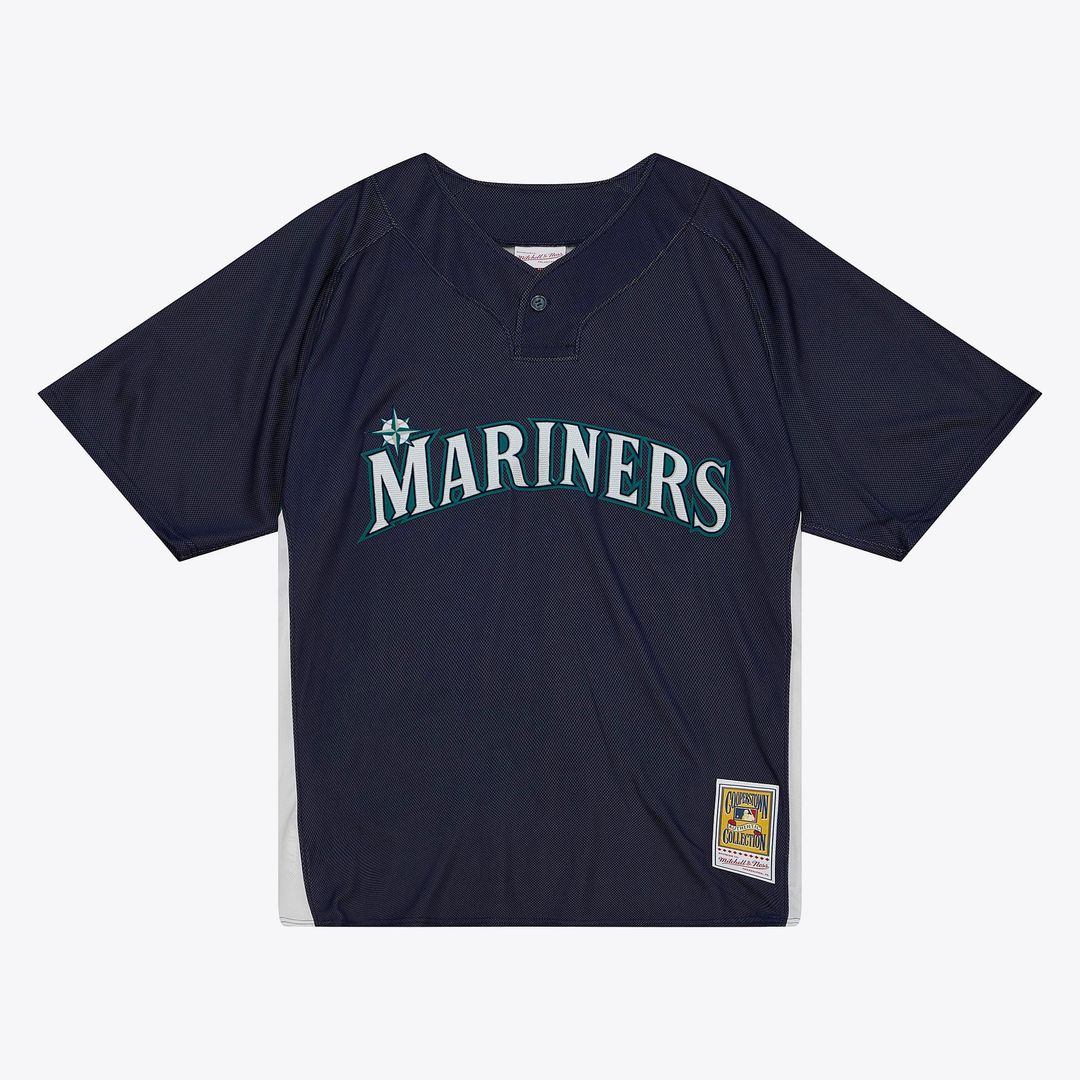 Seattle Mariners Ichiro Suzuki Big & Tall Cooperstown Mesh Batting Practice Jersey (Navy)