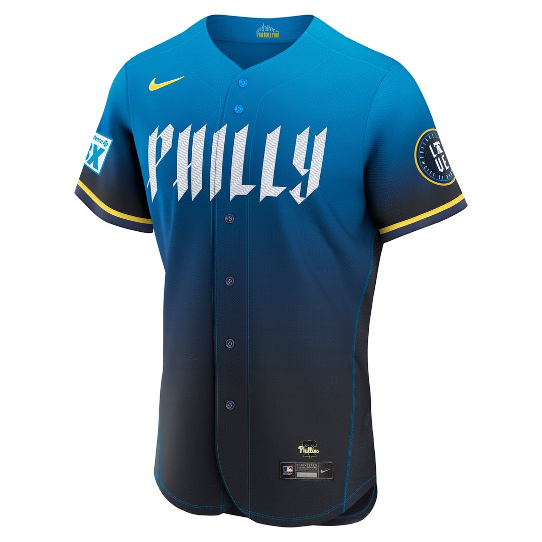Philadelphia Phillies City Connect Authentic Sponsor Patch Jersey (Navy)