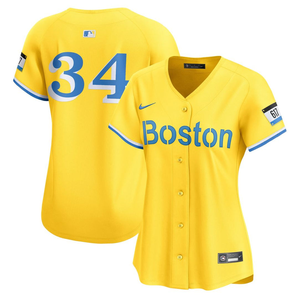Boston Red Sox David Ortiz Women's City Connect Retired Player Jersey (Gold)