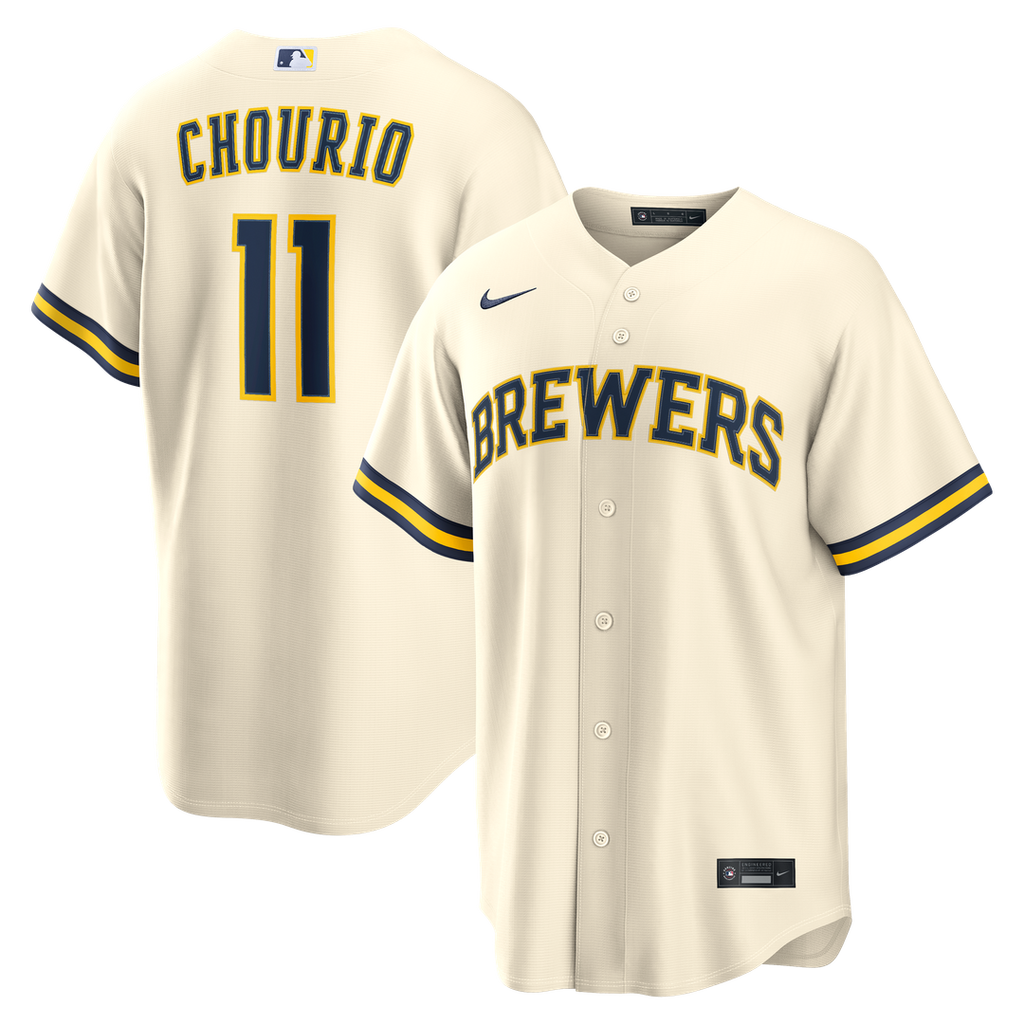 Milwaukee Brewers Jackson Chourio Home Replica Jersey (Cream)