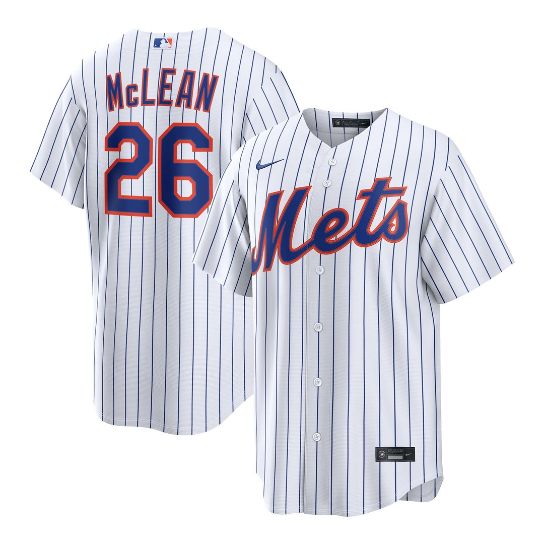 New York Mets Nolan McLean Home Replica Jersey (White)