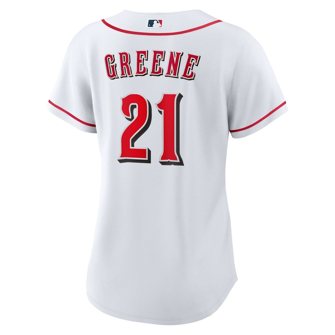 Cincinnati Reds Hunter Greene Women's Home Replica Jersey (White)