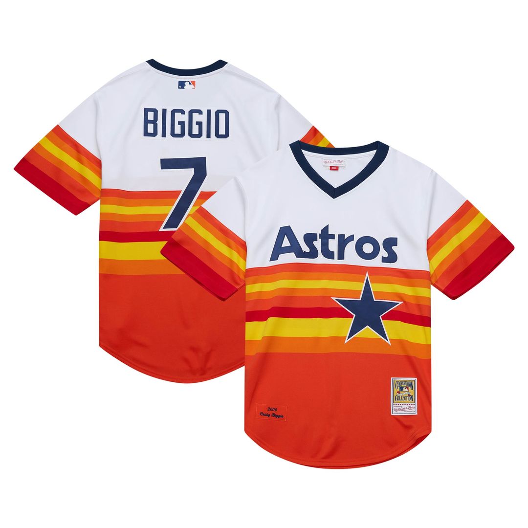 Houston Astros Craig Biggio 2004 Cooperstown Authentic Throwback Jersey (White)