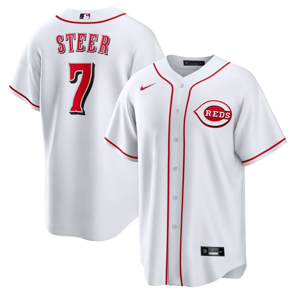 Cincinnati Reds Spencer Steer Home Replica Jersey (White)