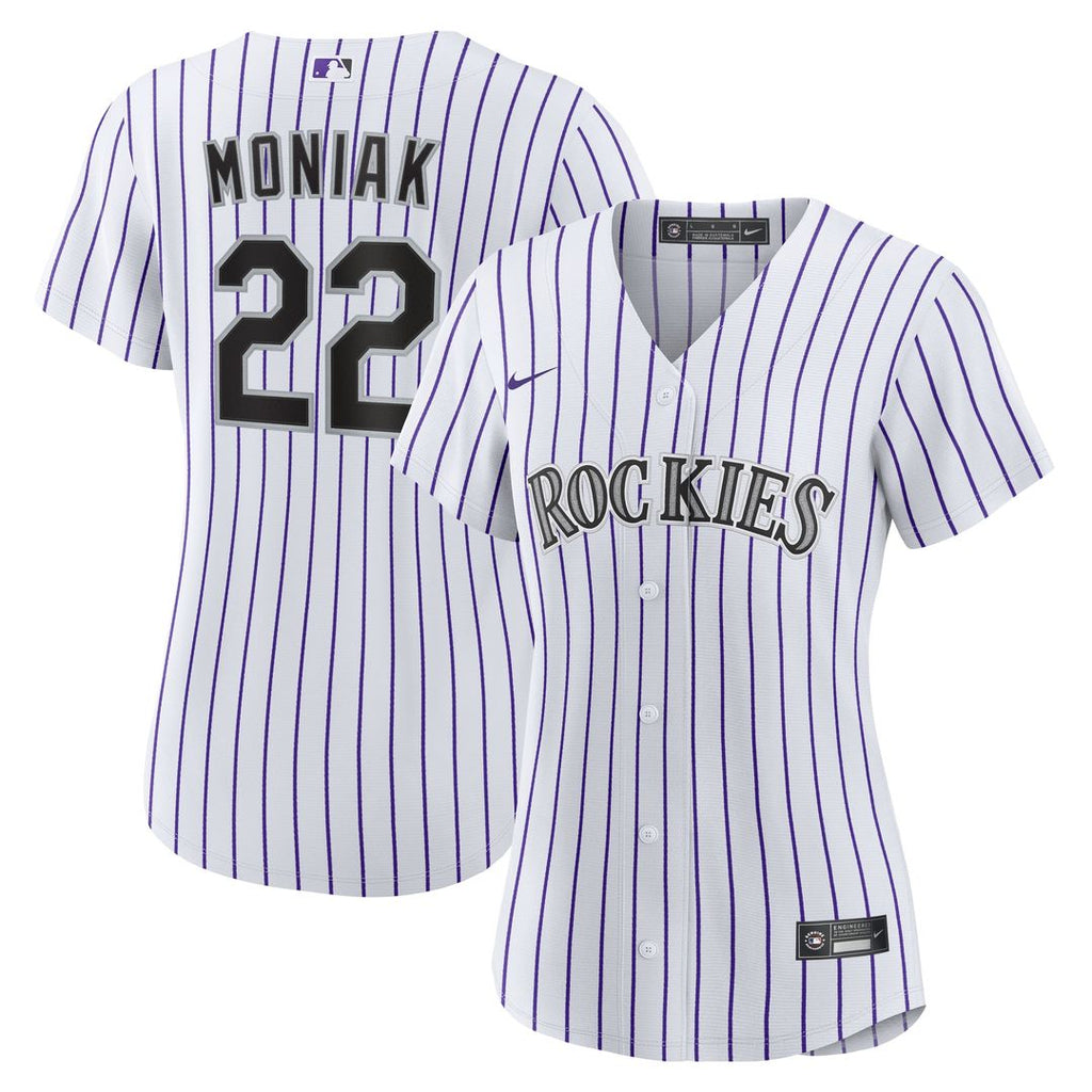 Colorado Rockies Mickey Moniak Women's Home Replica Jersey (White)