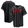 Minnesota Twins Fashion Replica Black Out Jersey
