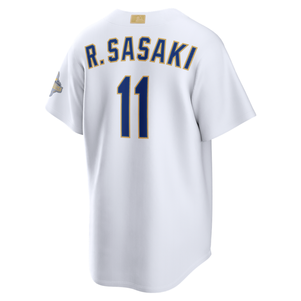 Los Angeles Dodgers Roki Sasaki 2026 Gold Collection Stadium Jersey (White)
