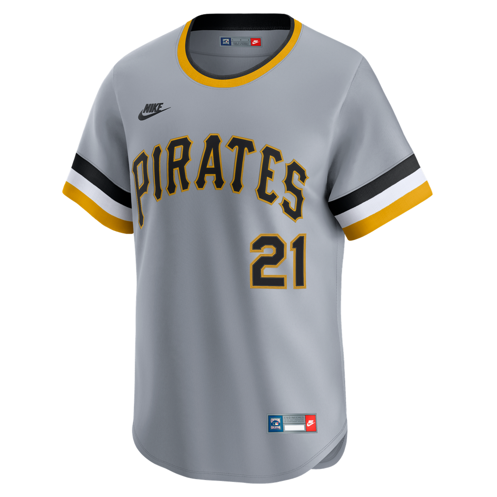 Pittsburgh Pirates Roberto Clemente Throwback Cooperstown Limited Jersey (Gray)