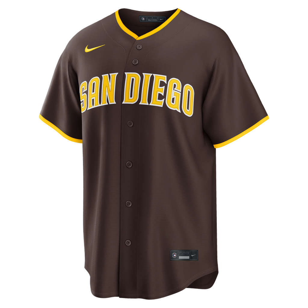 San Diego Padres Jackson Merrill Road Replica Jersey (Brown)