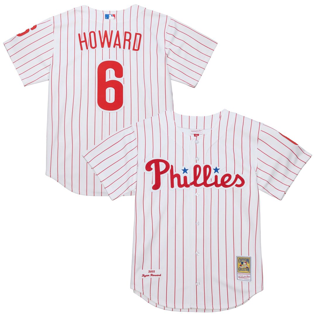Philadelphia Phillies Ryan Howard Cooperstown Authentic Jersey (White)